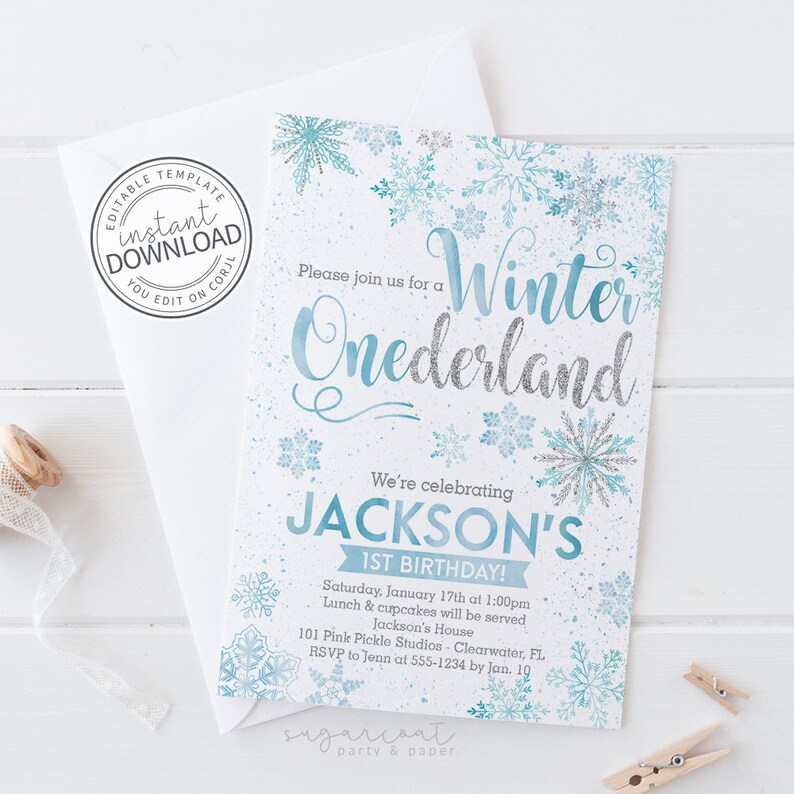 Winter Onederland Invitations Onederland Invitation - Etsy