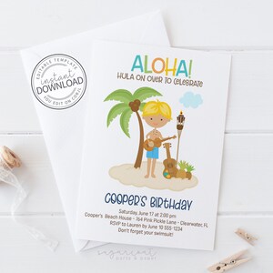 Luau Invitation, Hawaiian Invitations, Luau Birthday Invitation, Luau Party, Luau Party Invitations, Luau Invite, Luau Birthday | 764
