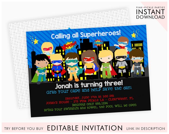 superhero invitation superhero party superhero pool party superhero birthday invitation super hero invites superhero invitations 273 superhero invitations
