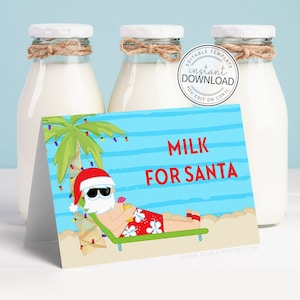 Christmas in July Food Tent Cards, Buffet labels, Editable Food Tents, Editable Food Labels, Summer Christmas, Summer Santa Party 629