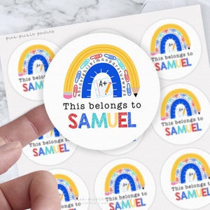 Printable This Belongs to Stickers for Kids, Editable This Belongs to Label Download, Name Labels for School Supplies, Classroom Labels 794
