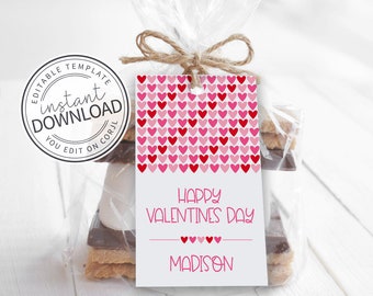 Editable Kids Valentine Cards, Kids Valentines, Valentine tags, Preschool valentines, Class Valentines, Classroom Valentine Instant Download