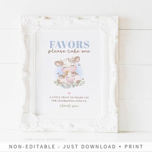Cow Baby Shower Favors Sign Printable, Holy Cow Baby Shower Decorations, Cow Baby Shower Sign, Printable Favor Sign, Boy Baby Shower 813