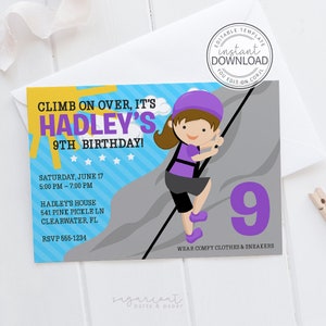 Rock Climbing Invitation,Rock Climbing Birthday,Rock Climbing Birthday Invitation,Rock Climbing,Climbing Invitation,Rock Climbing Party |541