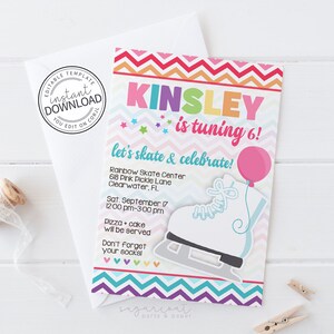 Ice Skating Birthday Invitation, Ice Skating Party, Ice Skating Invitation, Ice Skating Invite, Ice Skating Party Invitations, Skate | 618