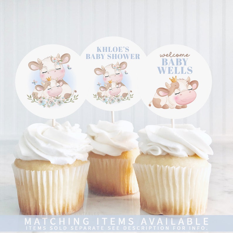 Cow Baby Shower Food Tent Card Cow Food Label Cow Buffet Etsy