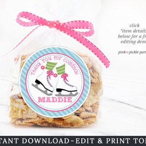 Ice Skating Favor Tags, Ice Skating Tags, Ice Skate, Ice Skate Party, Ice Skate Favor Tags, Ice Skate Sticker, Printable Favor Tag | 124