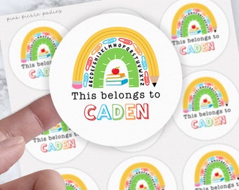 Printable This Belongs to Stickers for Kids Editable This | Etsy