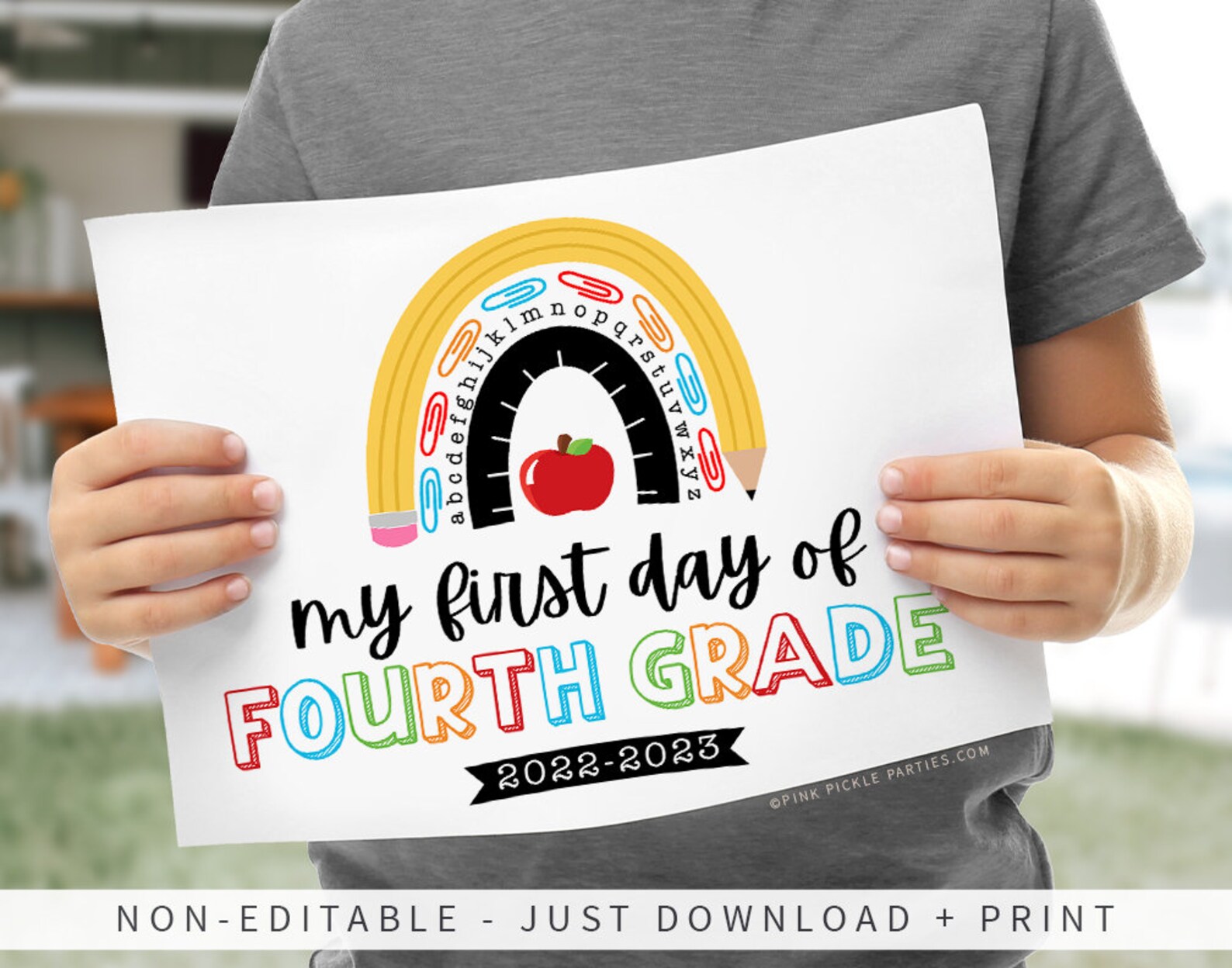 First Day of School Sign Printable Printable First Day of 4th - Etsy