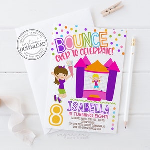 Bounce House Birthday Invitation, Bounce House Invitation, Bounce House, Bounce House Party, Jump Invitation, Bounce Invitation | 704