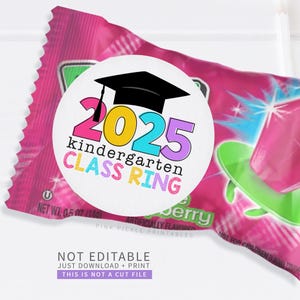 Adesivi stampabili per anelli di classe per Ring Pop, adesivi per anelli di classe per l'asilo, adesivi per anelli di classe per la scuola materna, adesivi per anelli di classe per la scuola materna
