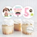 Editable Puppy Party Cupcake Toppers Puppy Pawty Birthday - Etsy