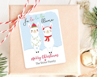 Editable Christmas Gift Tags, Llama Christmas Gift Tags, Christmas Gift Stickers, Christmas Gift Tags, Digital Christmas Gift Tags | 5