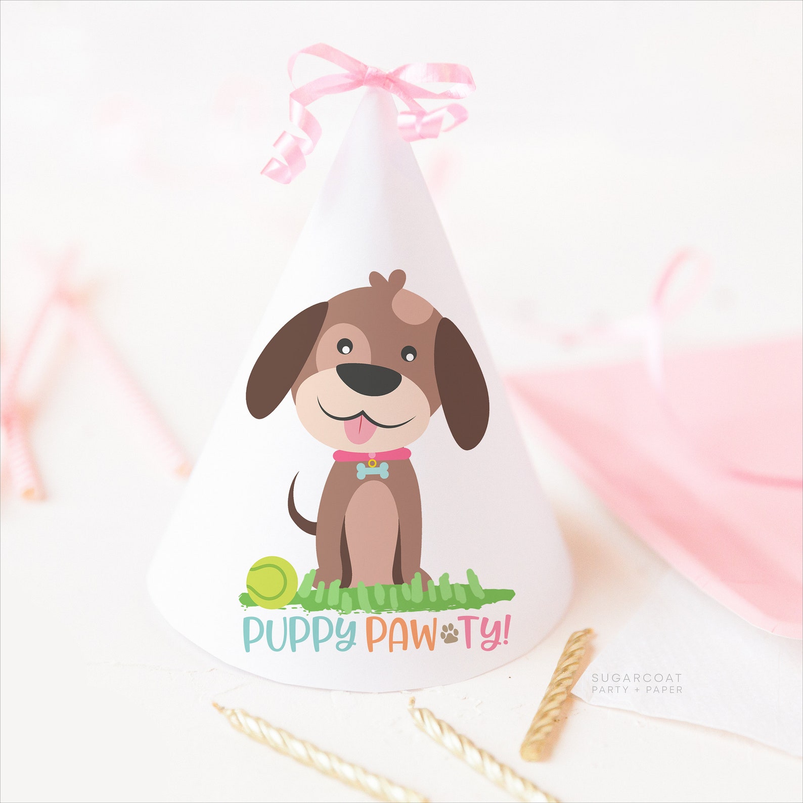 Printable Puppy Party Hat Puppy Party Hat Puppy Printable - Etsy