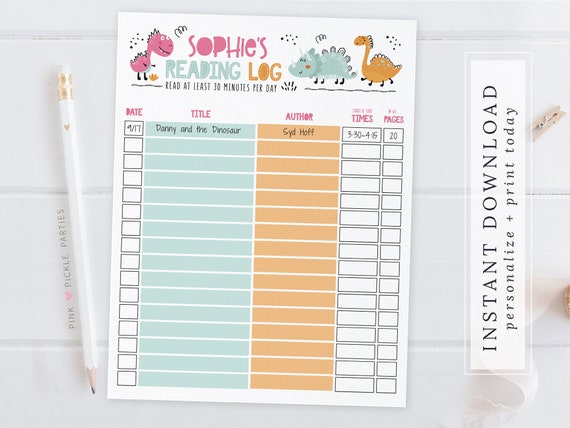 editable reading log printable reading tracker worksheets for etsy