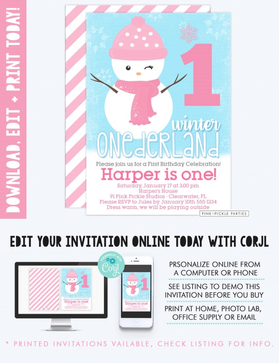 snowman invitation snowman invitation printable snowman etsy