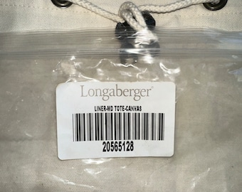 Longaberger Liner Medium Tote Canvas Bag - New NIP