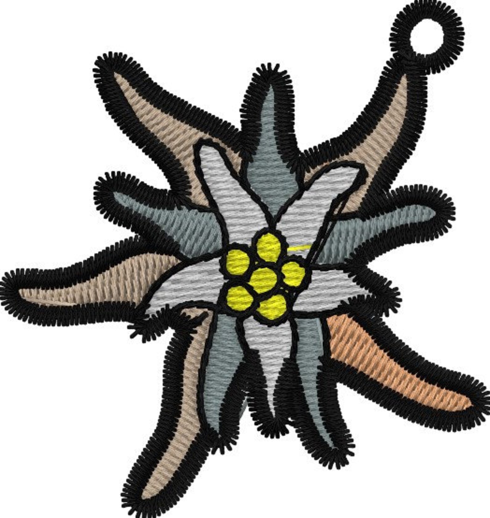 Machine Embroidery Design Edelweiss Patch, Pendant Etsy UK