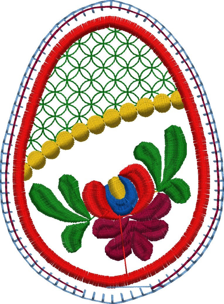 Machine Embroidery Design Folk Set Easter Egg, Christmas, Flower - Etsy