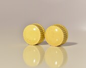 Tube Radio Knobs Plastic 1940s-50s Splined Shaft Open (Used) qty-2pc set Vintage Art Deco Mid Century Antique Genuine
