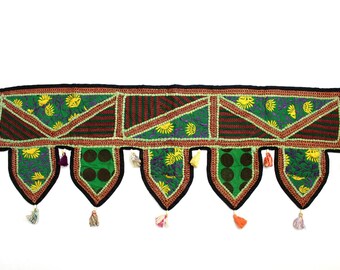 Handmade Window Door Valance Home Decor Decorative Embroidered Patchwork Toran Pelmet Topper Drapery Top Hanging Tent Decoration Art J853