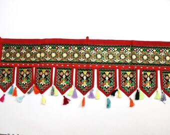 Handmade Window Door Valance Home Decor Decorative Embroidered Patchwork Toran Pelmet Topper Drapery Top Hanging Tent Decoration Art J836