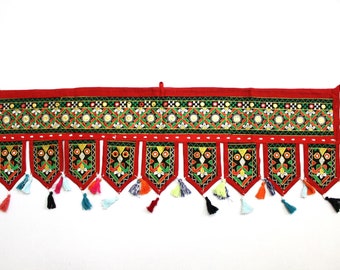 Handmade Window Door Valance Home Decor Decorative Embroidered Patchwork Toran Pelmet Topper Drapery Top Hanging Tent Decoration Art J834