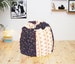 Handmade Cotton Multi Color Floral Bohemian Bean Bag Chair Home Decor Round Decorative Hippie Gypsy Ottoman Hippy Pouf Y879 