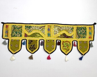 Handmade Window Door Valance Home Decor Decorative Embroidered Patchwork Toran Pelmet Topper Drapery Top Hanging Tent Decoration Art E969