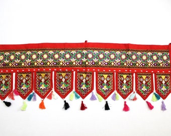 Handmade Window Door Valance Home Decor Decorative Embroidered Patchwork Toran Pelmet Topper Drapery Top Hanging Tent Decoration Art J833