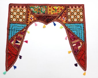 Handmade Window Door Valance Interior Decor Ethnic Gypsy Hippy Hippie Toran Pelmet Topper Drapery Top Hanging Tent Bohemian Art L782