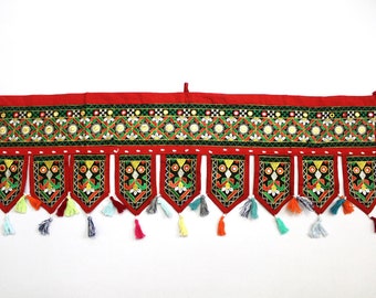Handmade Window Door Valance Home Decor Decorative Embroidered Patchwork Toran Pelmet Topper Drapery Top Hanging Tent Decoration Art J839
