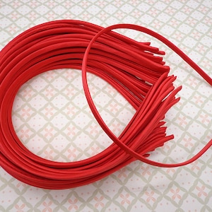 SALE--20 pcs  Red Cloth Covered Headband 5mm Wide