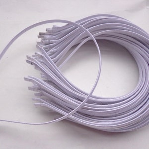 VENDITA--20 pezzi di fascia ricoperta in raso bianco larga 5 mm