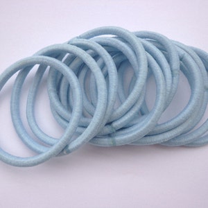 Good quality-- 50 pcs blue hair elastics, ponytail elastics,ponytail holders,pigtail holders