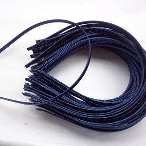 SALE--20 pcs Dark Royal Blue Satin Covered Headband 5mm Wide
