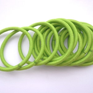 Good quality-- 50 pcs green  hair elastics, ponytail elastics,ponytail holders,pigtail holders