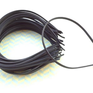 SALE--20 pcs Black Cloth Covered Headband 5mm Wide