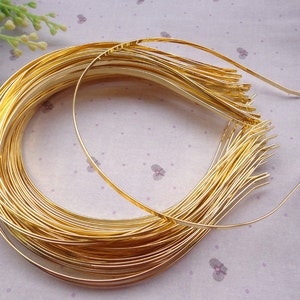 SALE--gold  plain colored iron metal headband - 20 pcs 5mm