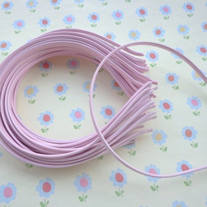 SALE--20 pcs Light Pink Cloth Covered Headband 5mm Wide