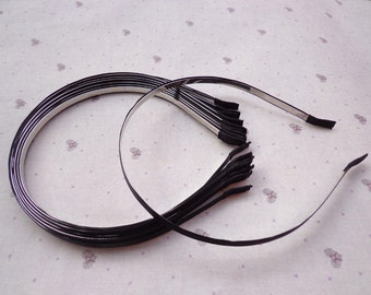 20 pcs Black Headband with satin 5mm Wide