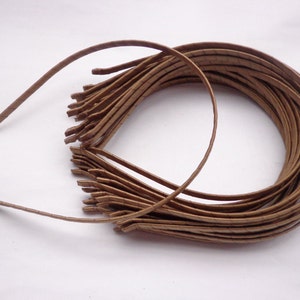 SALE--50 pcs Brown Satin Covered Headband 5mm Wide