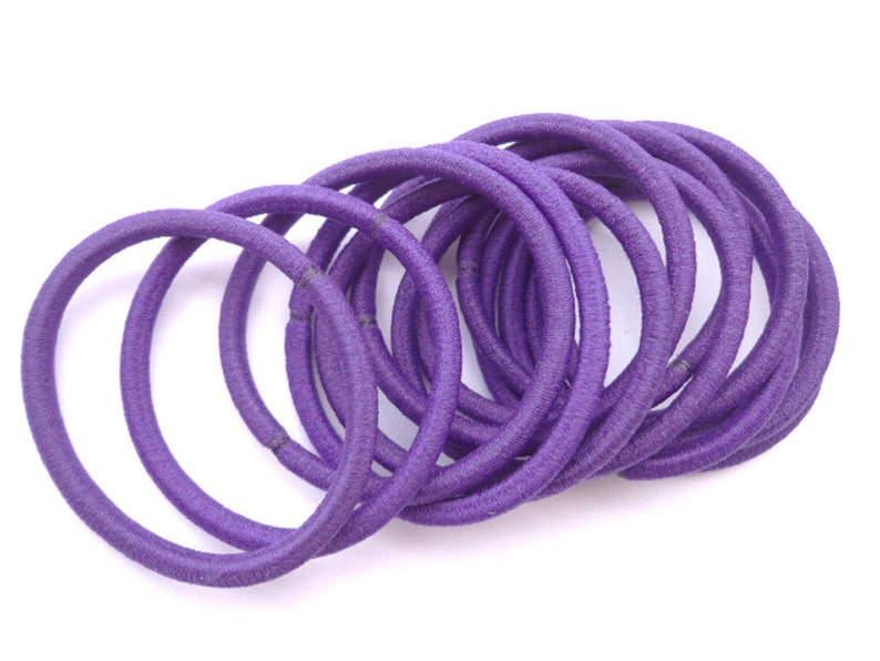 Good Quality 50 Pcs Purple Hair Elastics, Ponytail Elastics,ponytail