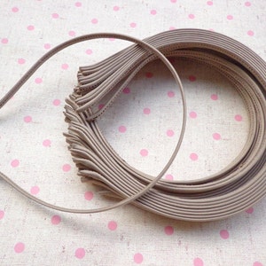 SALE--20 pcs Khaki  Cloth Covered Headband 5mm Wide