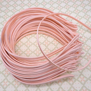 SALE--20 pcs Orange Pink Cloth Covered Headband 5mm Wide