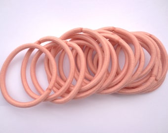Good quality-- 50 pcs orange pink hair elastics, ponytail elastics,ponytail holders,pigtail holders