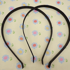 SALE--20 pcs Black Satin Covered Metal Headband 7mm Wide