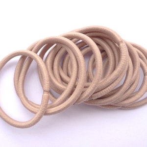 Good quality-- 50 pcs khaki hair elastics, ponytail elastics,ponytail holders,pigtail holders