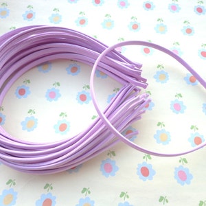 SALE--20 pcs light purle Cloth Covered Headband 5mm Wide