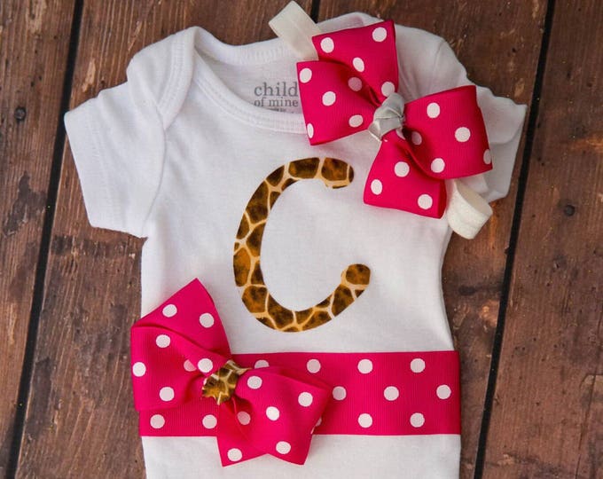 Customized monogrammed outfit and bow